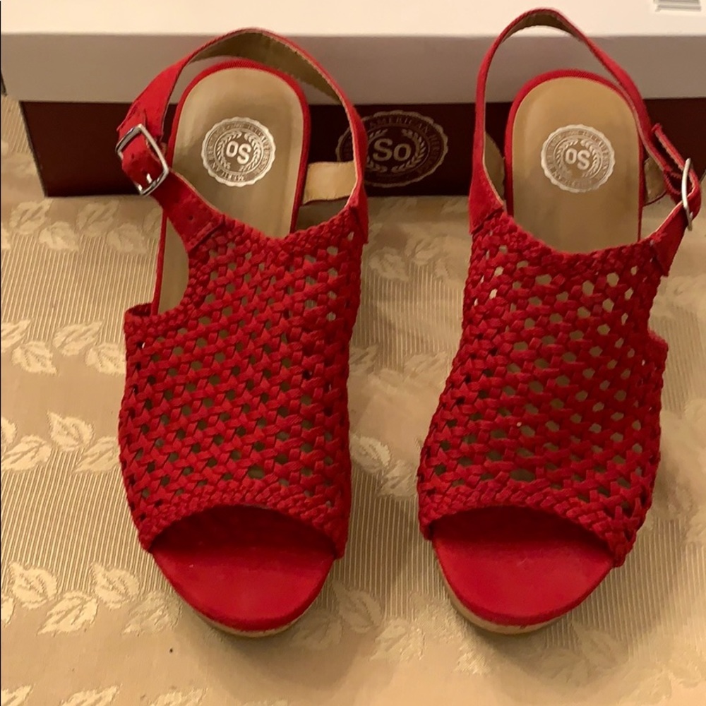 Red and cork wedges